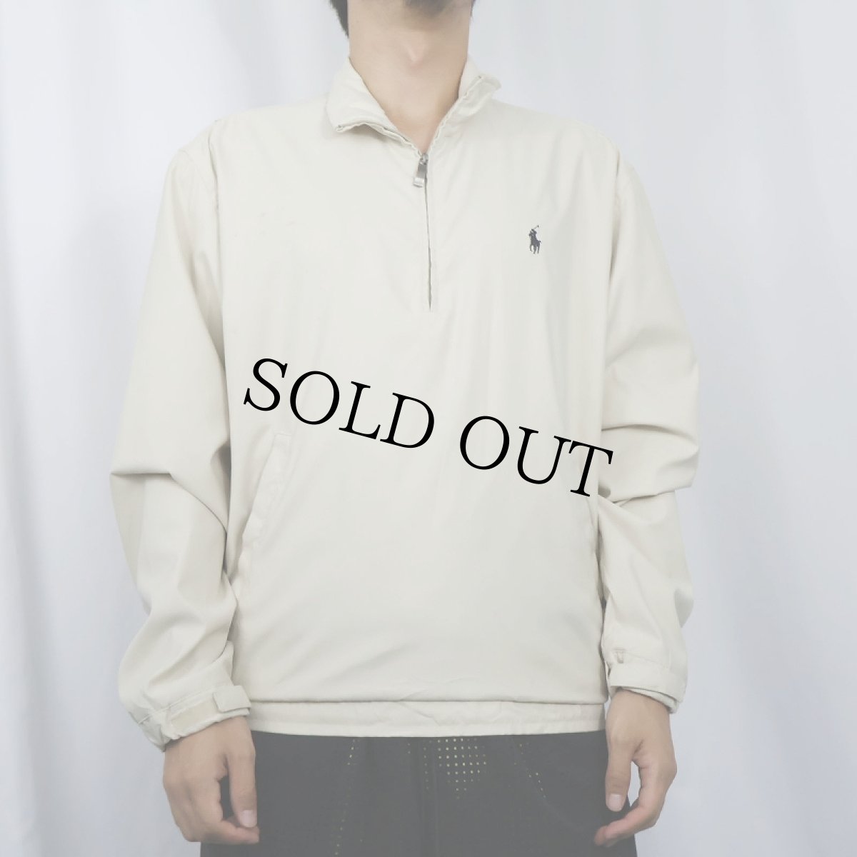 画像2: POLO Ralph Lauren ロゴ刺繍 ハーフジップ ポリエステルジャケット S (2)