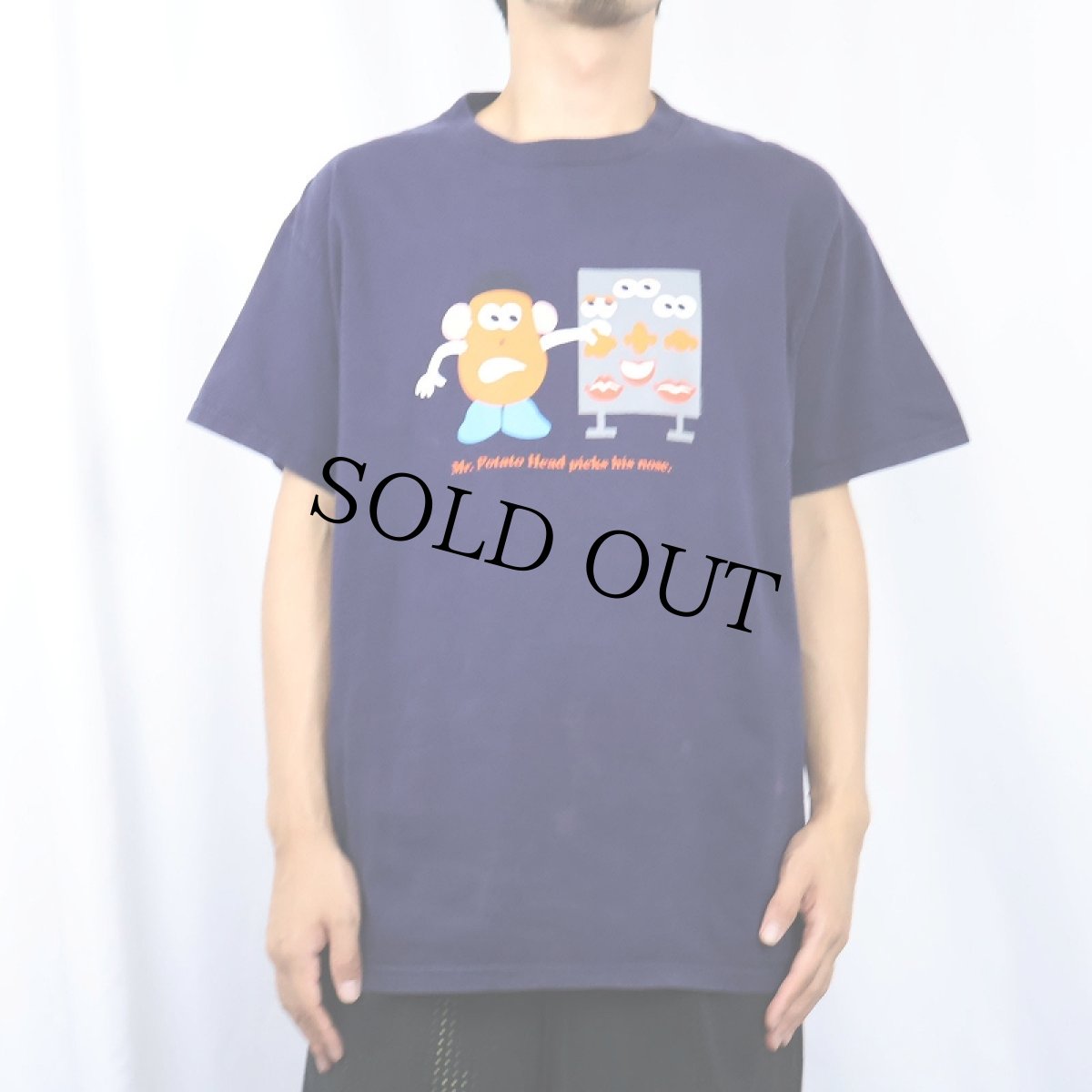 画像2: 2000's Mr. Potato Head "Picks his nose." キャラクターTシャツ L (2)