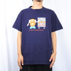 画像2: 2000's Mr. Potato Head "Picks his nose." キャラクターTシャツ L (2)
