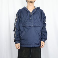 画像2: 90's GAP サイドライン ナイロンアノラックパーカー NAVY M (2)