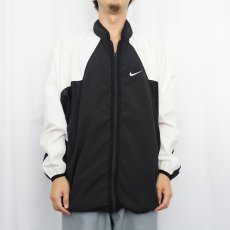 画像2: 90〜2000's NIKE ロゴ刺繍 メッシュ切り替え ポリエステルジャケット L (2)