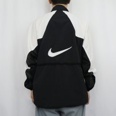 画像3: 90〜2000's NIKE ロゴ刺繍 メッシュ切り替え ポリエステルジャケット L (3)