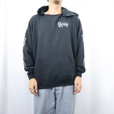 画像2: "Drop" プリントスウェットフーディ BLACK XL (2)