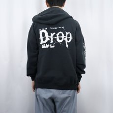 画像3: "Drop" プリントスウェットフーディ BLACK XL (3)
