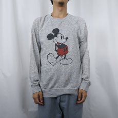画像2: 80's Disney MICKEY MOUSE 白靴ミッキー キャラクタープリントラグランスウェット (2)