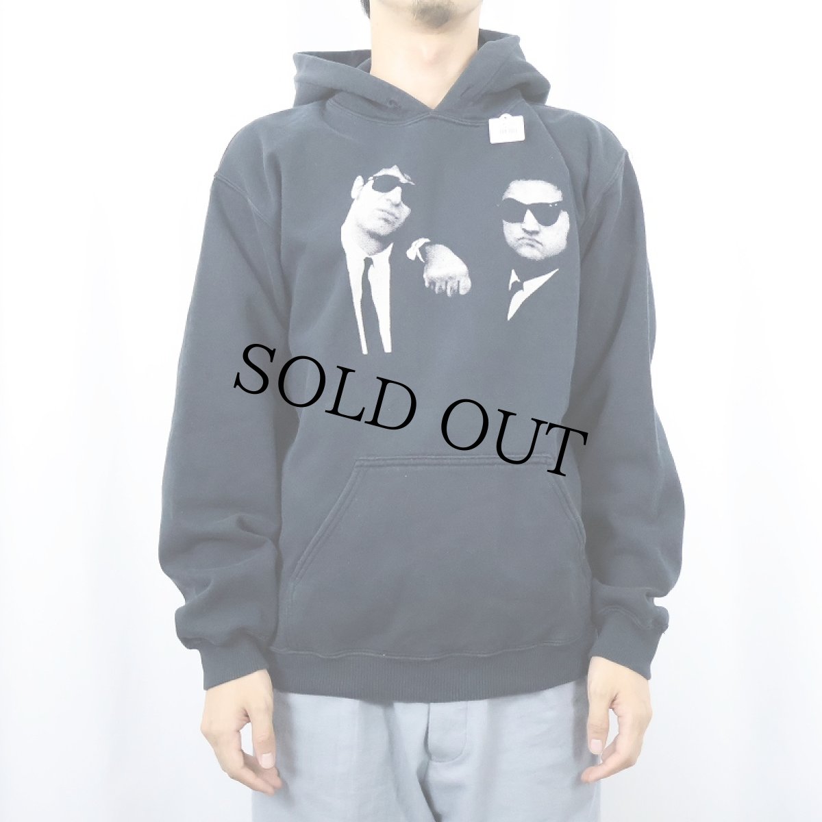 画像2: THE BLUES BROTHERS ブルースバンド プリントスウェットフーディー BLACK M (2)