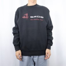 画像2: 90's USA製 "SRDS" 企業プリントスウェット BLACK L (2)