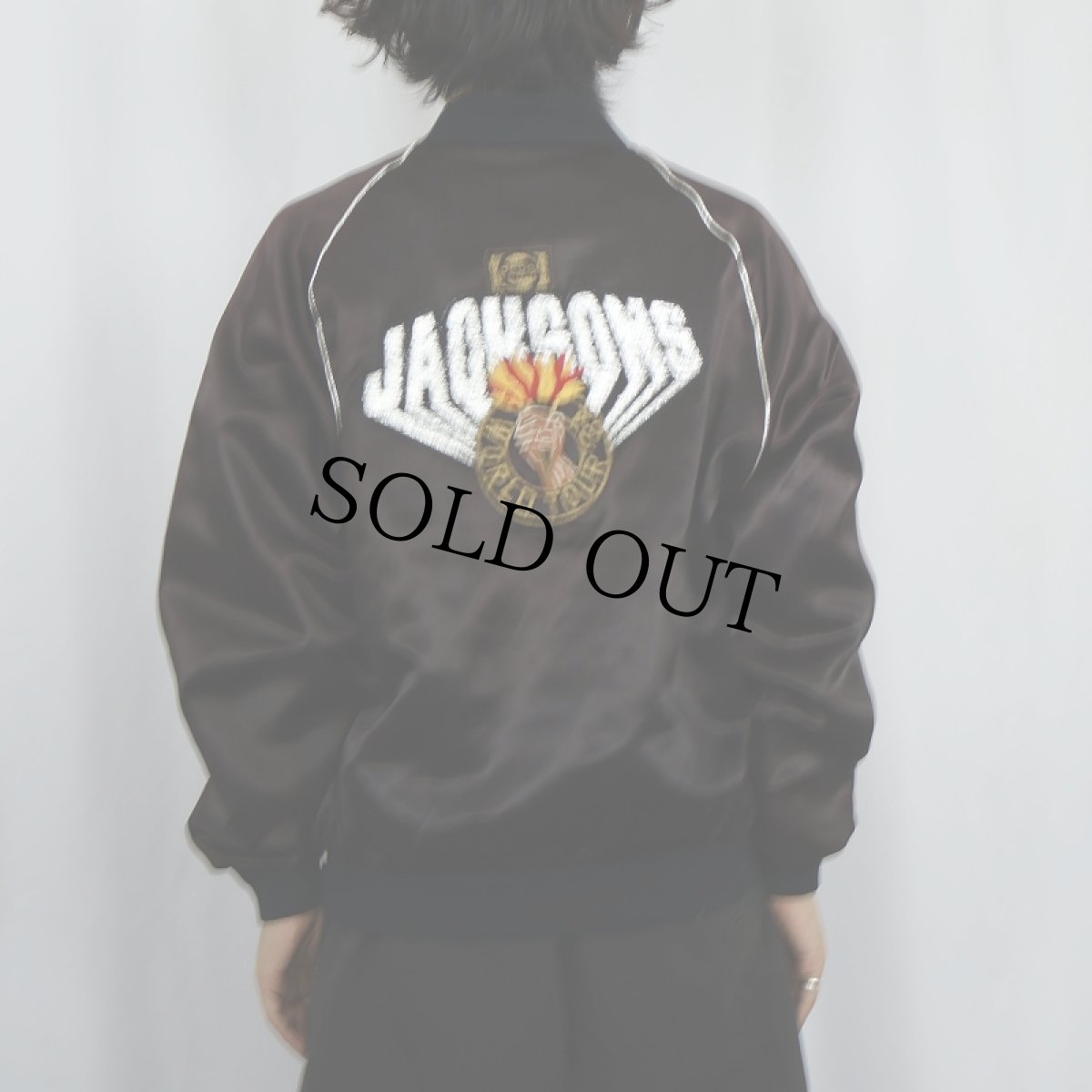 画像4: 80's Jacksons USA製 "WORLD TOUR ’84" 音楽グループツアー サテンスカジャン (4)