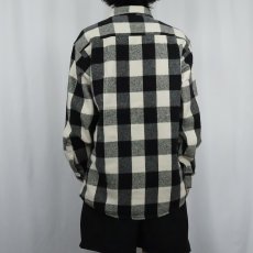 画像3: 90's FIELD MASTER バッファローチェック柄 ヘビーネルシャツ M (3)