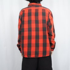 画像3: 70〜80's FIVE BROTHERS USA製 バッファローチェック柄 ヘビーネルシャツ XL (3)