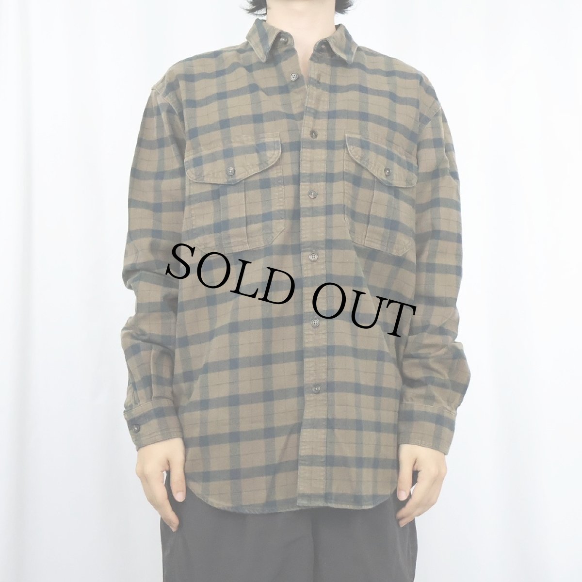 画像2: FILSON チェック柄 ヘビーネルシャツ M (2)