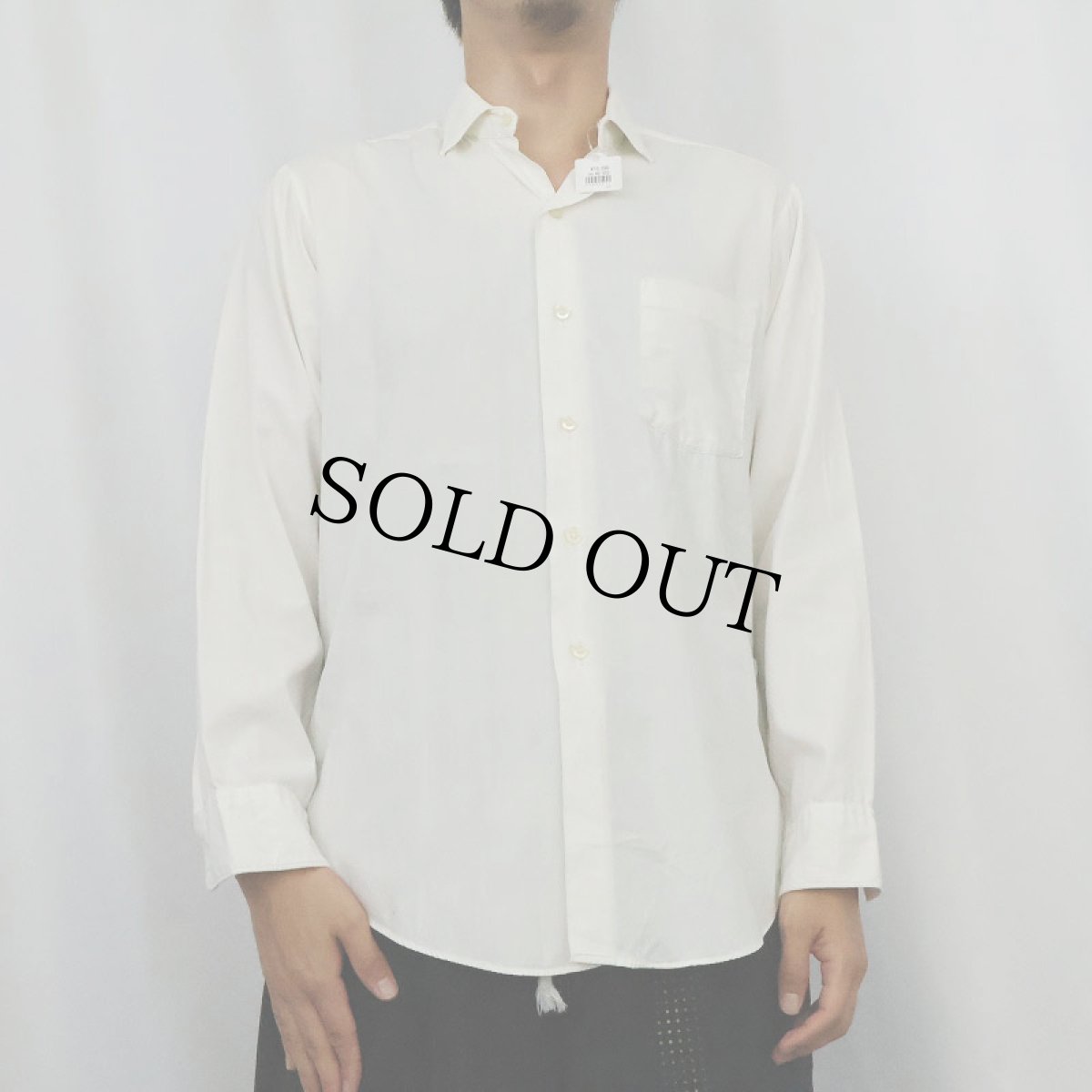 画像2: 60's マチ付き コットンシャツ (2)