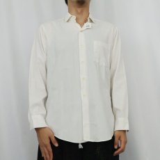 画像2: 60's マチ付き コットンシャツ (2)