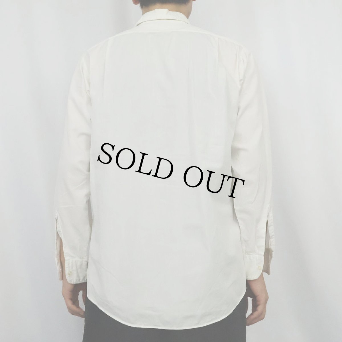 画像3: 60's マチ付き コットンシャツ (3)