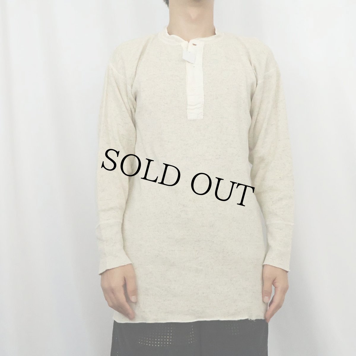 画像2: 50's BODYGARD ウール×コットンアンダーシャツ SIZE40 (2)