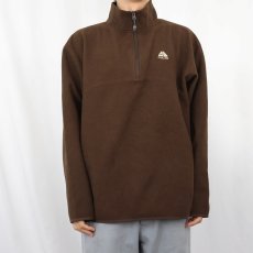 画像2: NIKE ACG "FIT THERMA" ロゴ刺繍 ハーフジップ フリースプルオーバージャケット L (2)