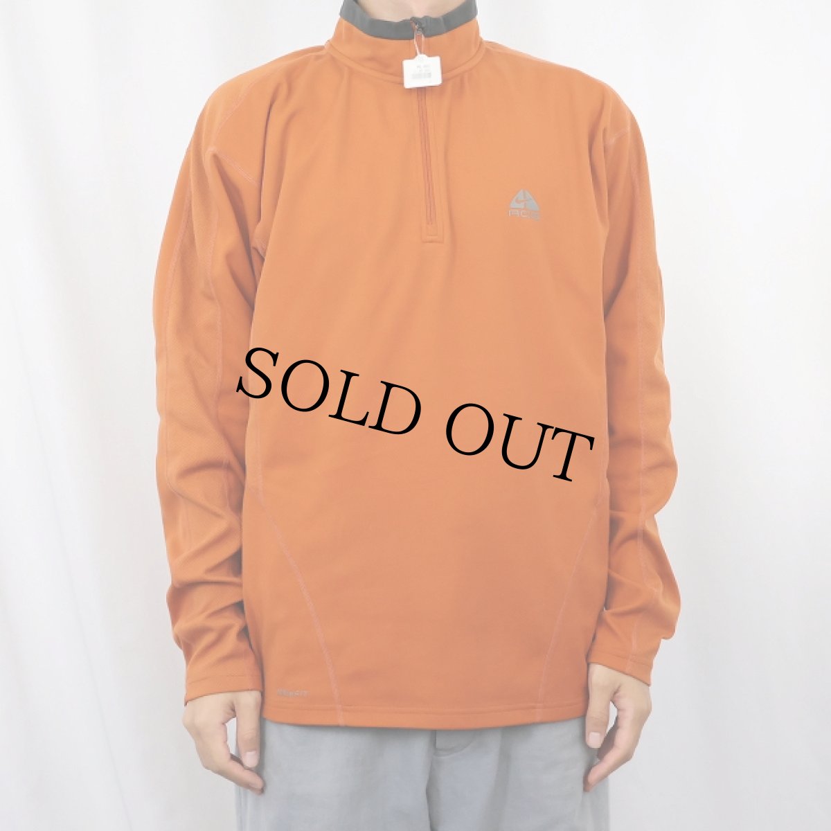 画像2: NIKE ACG ロゴプリント ハーフジップポリエステルプルオーバー L (2)