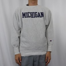 画像2: 90’s Champion REVERSE WEAVE "MICHIGAN" プリントスウェット M (2)