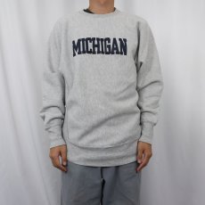 画像2: 80’s Champion REVERSE WEAVE USA製 トリコタグ "MICHIGAN" プリントスウェット L (2)