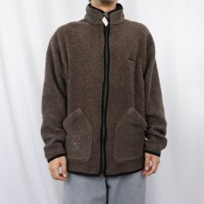 画像2: 90's NIKE ACG 犬タグ ロゴ刺繍 ボアフリースジャケット XL (2)