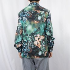 画像3: 70's Joe Namath by Arrow 総柄 フォトプリントポリエステルシャツ M (3)