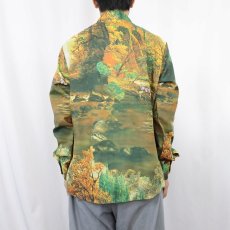 画像3: 70's KENNINGTON "七人の小人" 総柄 ポリエステルシャツ L (3)
