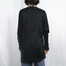画像3: 90's Mano Italy 柄編み シルク×レーヨンニットセーター BLACK XXL (3)