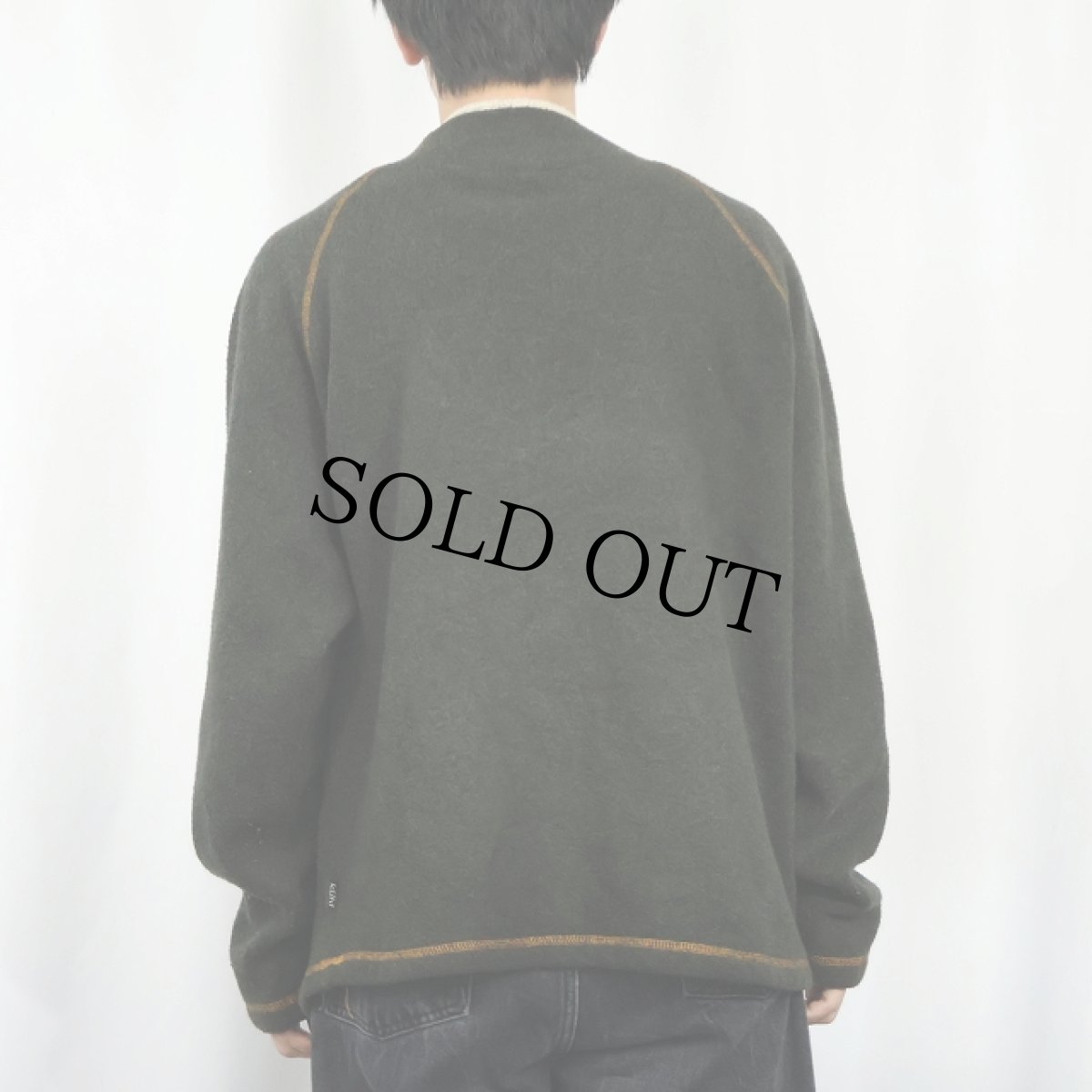 画像3: 90's alf CANADA製 裏フリース ラグラン ポリエステル×アクリルニットセーター L (3)