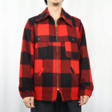画像2: 70's L.L.Bean 筆記体タグ バッファローチェック柄 ウールジャケット S (2)