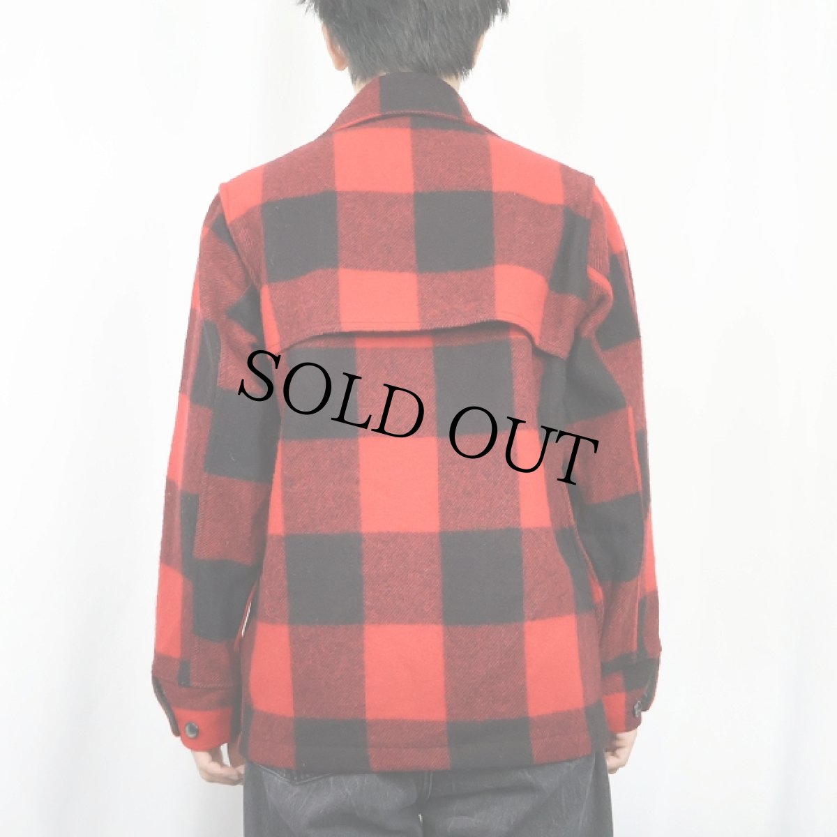 画像3: 70's L.L.Bean 筆記体タグ バッファローチェック柄 ウールマッキノージャケット S (3)