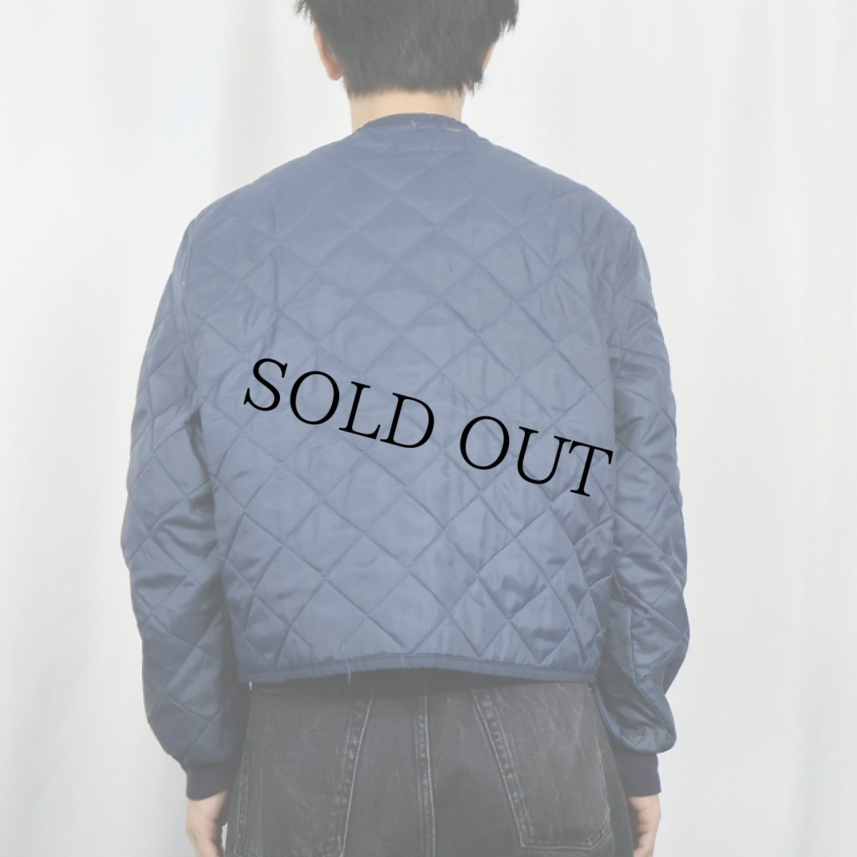 画像3: 60〜70's Styled by American キルティングライナージャケット NAVY SIZE42 (3)