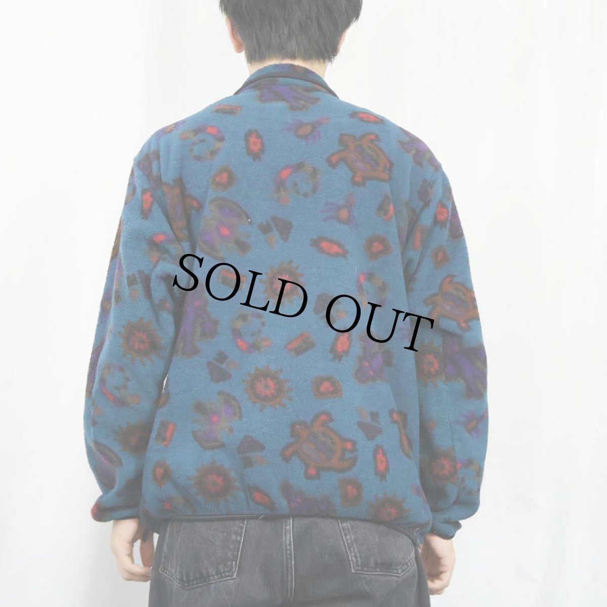 画像3: 90's REI 総柄 フリースジップジャケット (3)