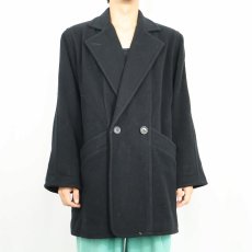 画像5: 80〜90's L.L.Bean ダブルブレスト ウールコート BLACK (5)