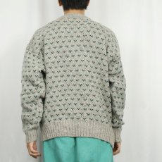 画像3: 80〜90's Eddie Bauer バーズアイ柄 ウールニットセーター XL (3)