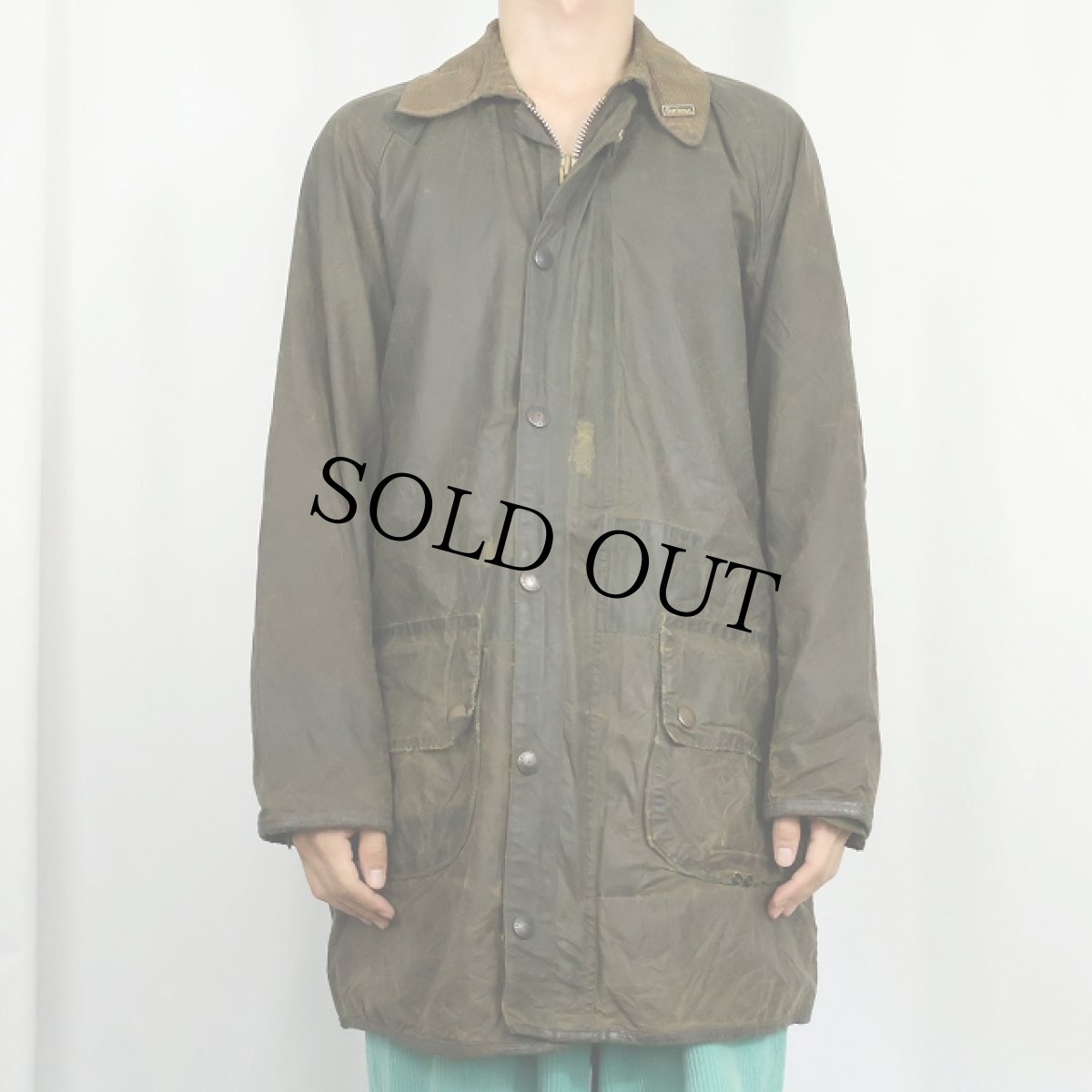 画像2: 80's Barbour ENGLAND製 "GAMEFAIR" ロゴピンズ付き オイルドジャケット 2ワラント (2)