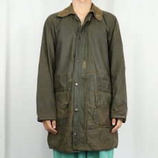 画像2: 80's Barbour ENGLAND製 "GAMEFAIR" ロゴピンズ付き オイルドジャケット 2ワラント (2)