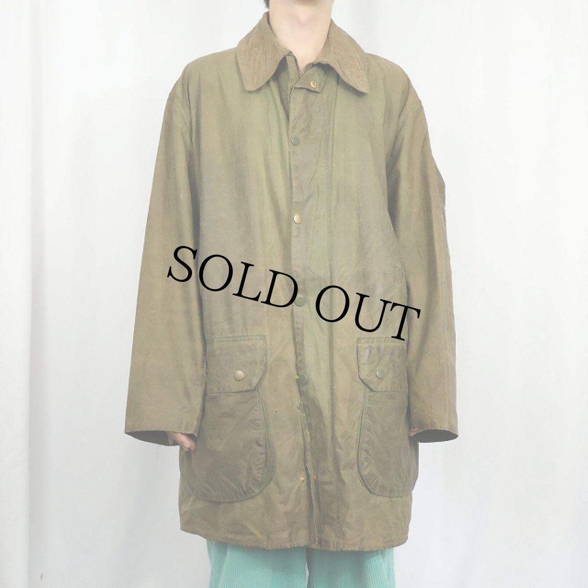 画像2: 70〜80's Barbour ENGLAND製 "BORDER" オイルドジャケット 1ワラント (2)