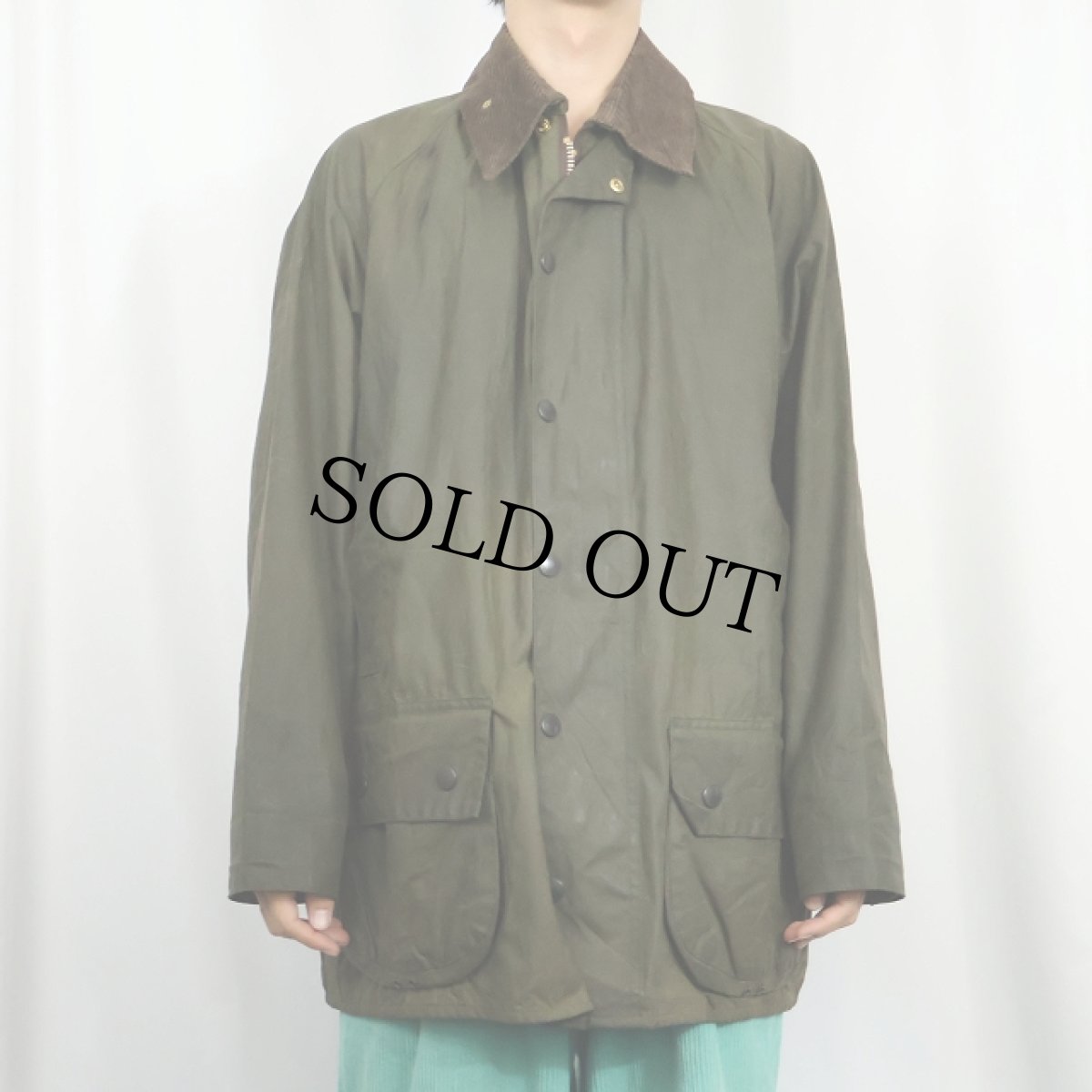 画像2: 90's Barbour ENGLAND製 "BEAUFORT" オイルドジャケット 3ワラント (2)