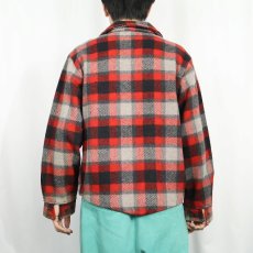 画像3: 60's〜 Redwood & Ross チェック柄 ハーフジップ ウールジャケット S (3)
