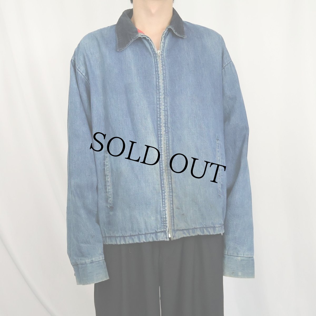 画像2: 60〜70's JCPenney BIGMAC キルティングライナー 中綿入り デニムジップジャケット (2)