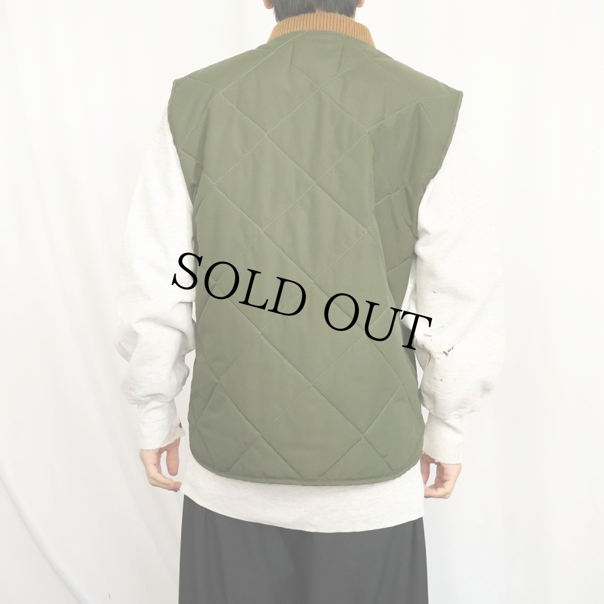 画像3: 90's ORVIS USA製 キルティングベスト L (3)