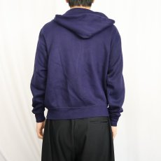 画像3: 70〜80's 無地スウェットジップパーカー NAVY L (3)
