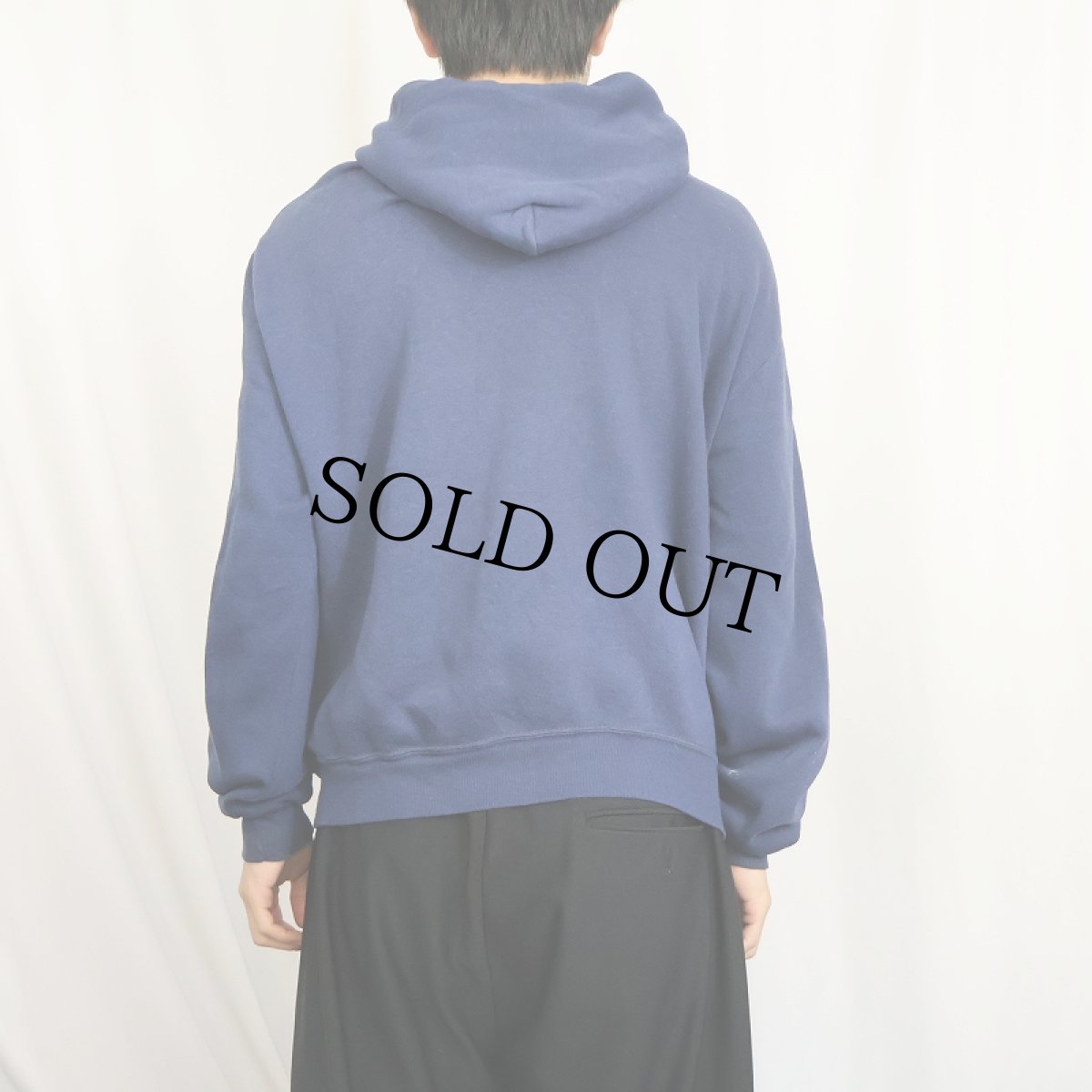 画像3: 70〜80's 無地スウェットジップパーカー NAVY (3)