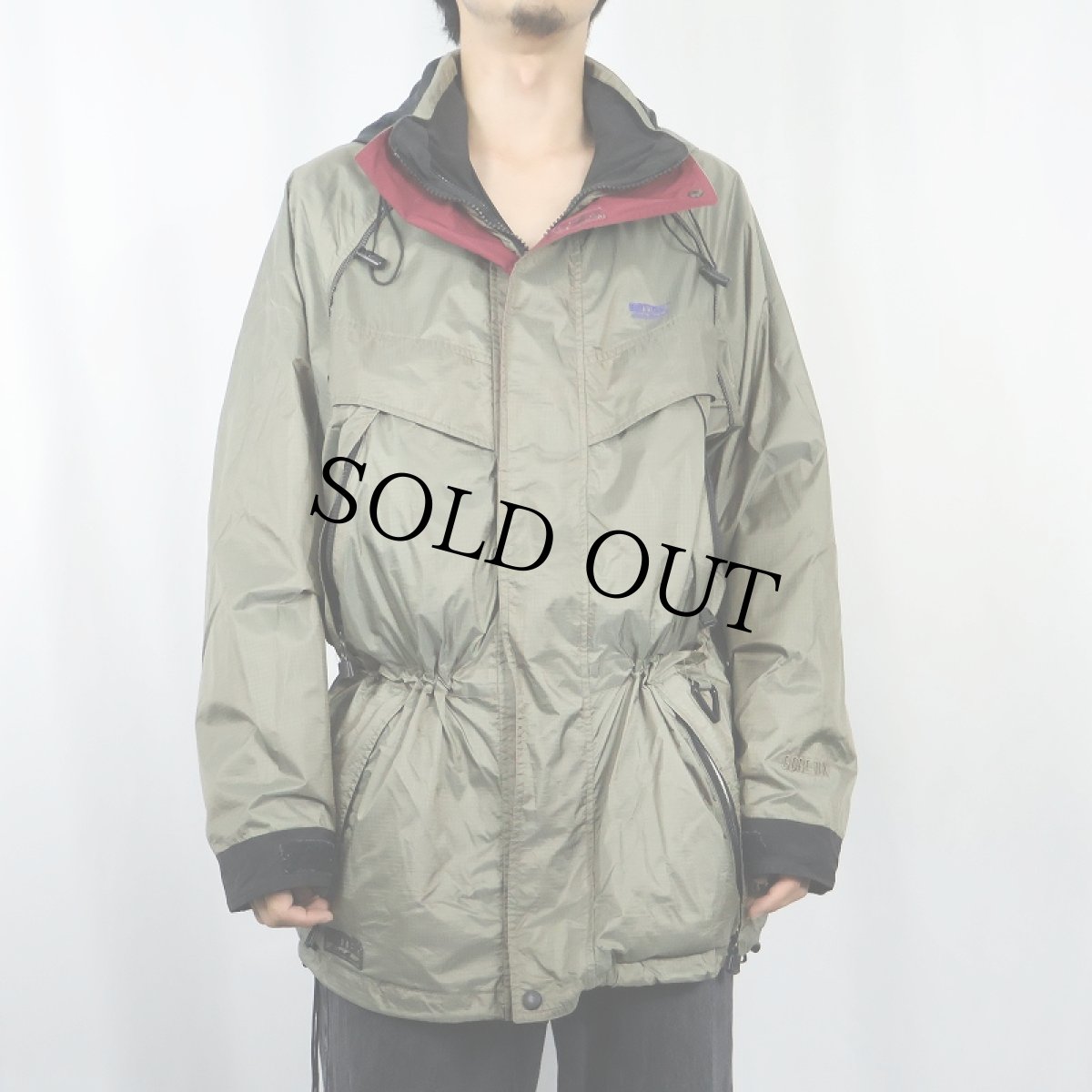 画像2: 90's Eddie Bauer EBTEK "GORE-TEX" ロゴ刺繍 裏フリース マウンテンパーカー M (2)