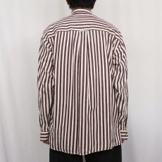 画像3: 80〜90's Eddie Bauer ストライプ柄 ボタンダウンコットンシャツ M (3)