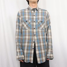 画像2: POLO Ralph Lauren チェック柄 ヘビーネルシャツ L (2)