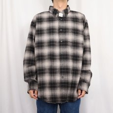 画像2: PENDLETON "MASON" オンブレーチェック柄 コットンボタンダウンシャツ XL (2)