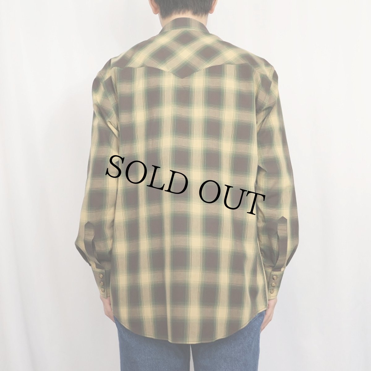 画像3: PENDLETON "FRONTIER" オンブレーチェック柄 ウエスタンシャツ M (3)