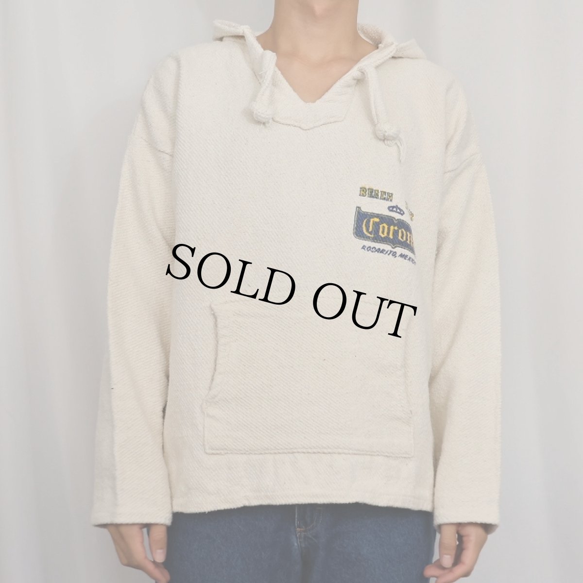 画像3: CORONA BEACH CLUB MEXICO製 ビールメーカープリント メキシカンパーカー XL (3)