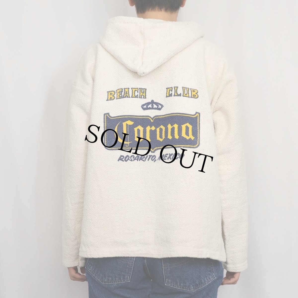 画像4: CORONA BEACH CLUB MEXICO製 ビールメーカープリント メキシカンパーカー XL (4)